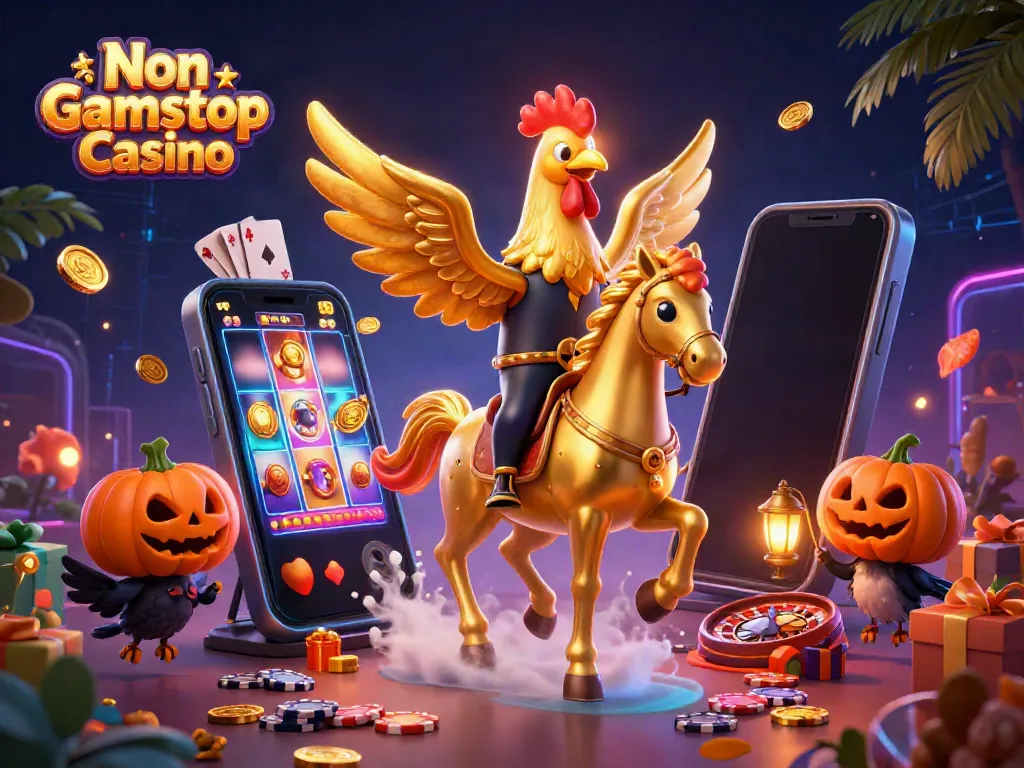 Experience thrilling games with a Non Gamstop Casino featuring vivid characters and vibrant casino elements.