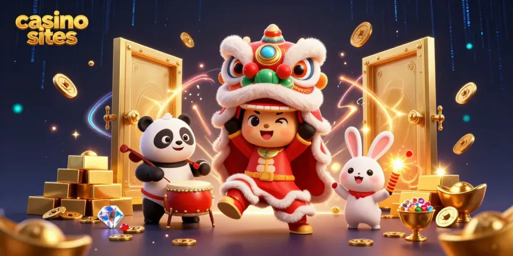 Engage in thrilling gameplay at casino sites with vibrant characters and dynamic elements.