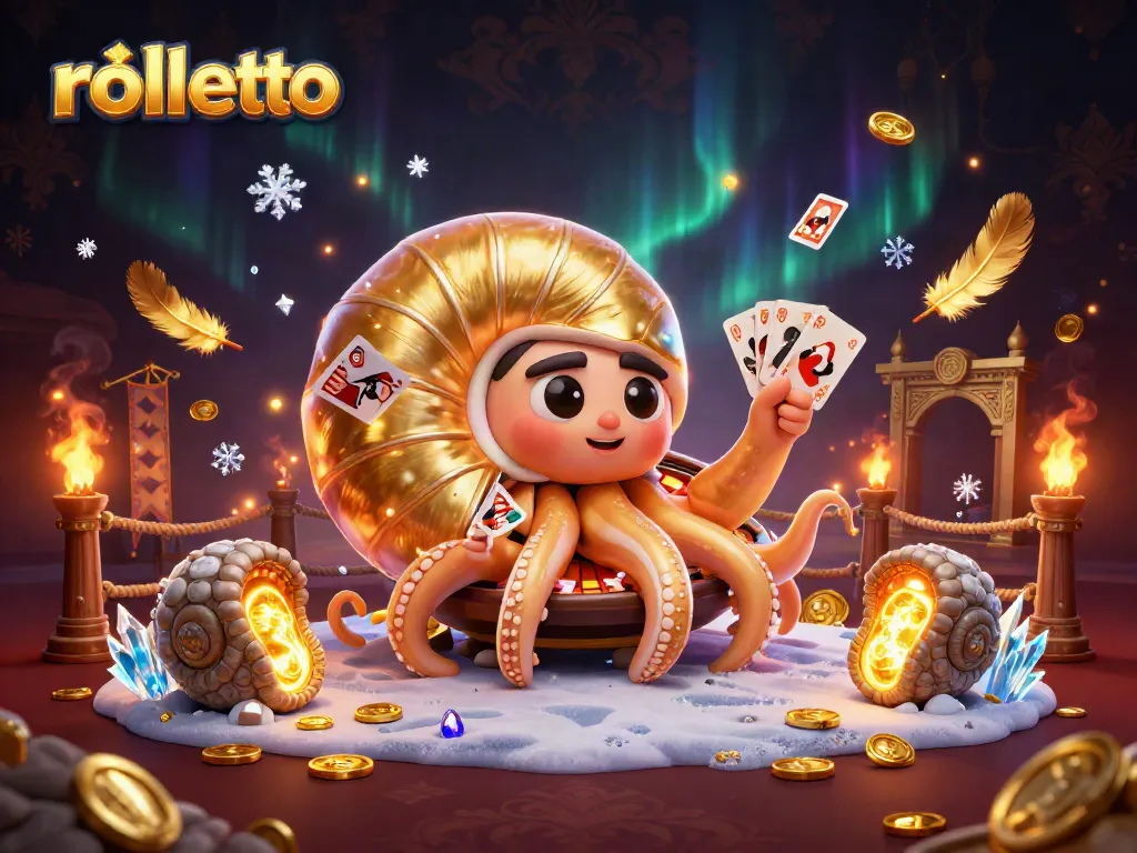 Rolletto features a giant nautilus roulette wheel with glowing ammonite companions, creating a vivid casino experience.