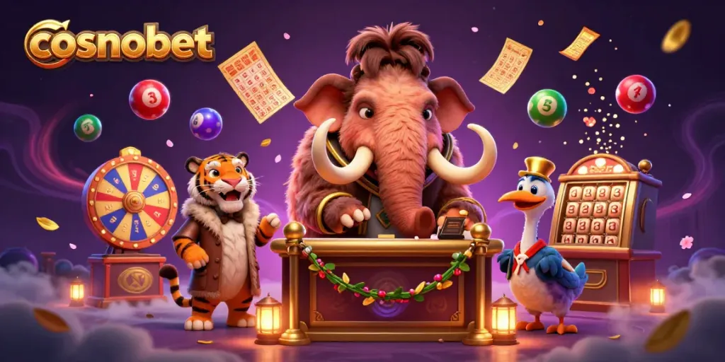 Experience the vibrant excitement of cosmobet with a lively casino scene featuring dynamic characters and game elements.