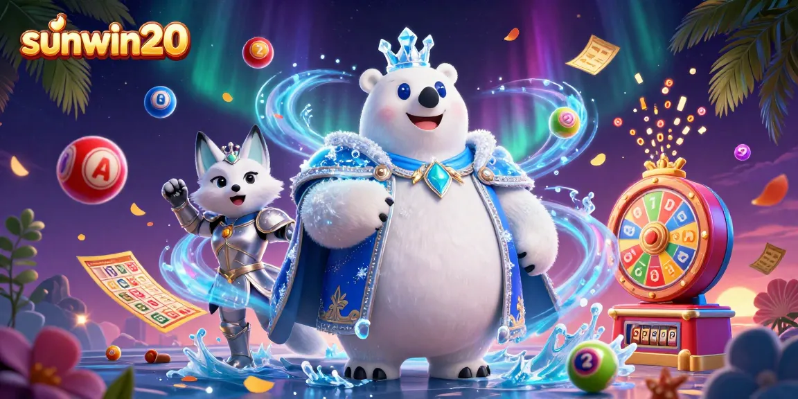 Engage with sunwin20 vibrant lottery and casino elements featuring a magical scene of fun and excitement.