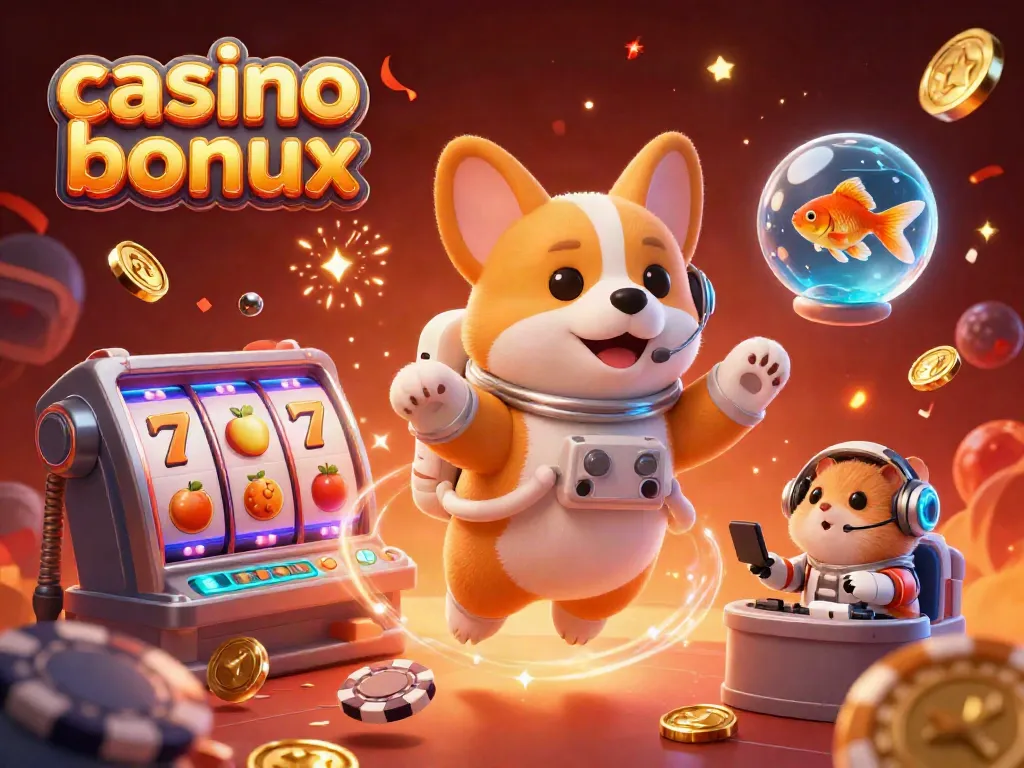 Experience exciting gameplay with a casino bonus in a vibrant space station casino scene.